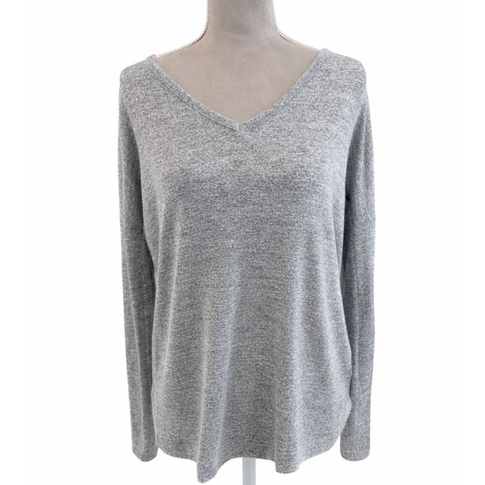 Rag & Bone Heather Gray Long Sleeve V-Neck Top – Size Small
